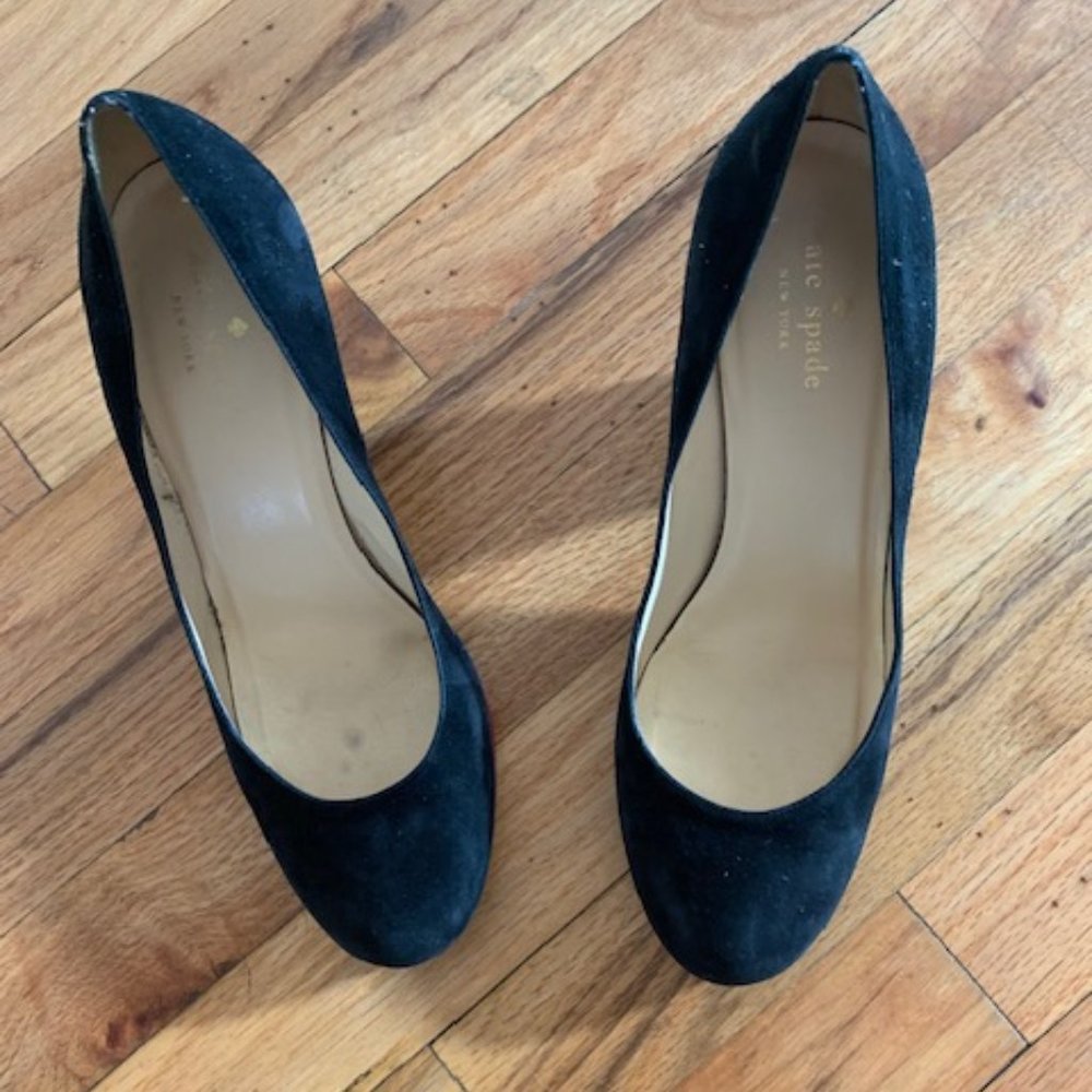 kate spade black suede pumps size 8.5